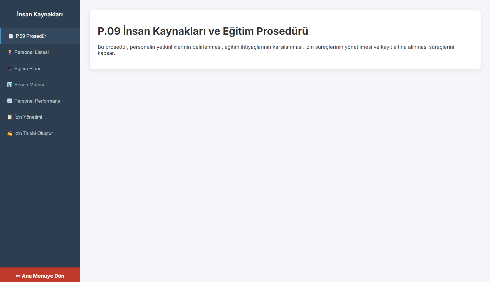 İnsan Kaynakları Modülü